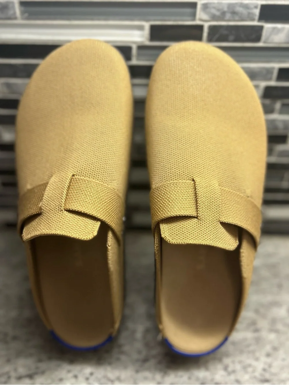 Rothy’s Men's Textile Slip-On Clog in Tan size 9, womens size 10